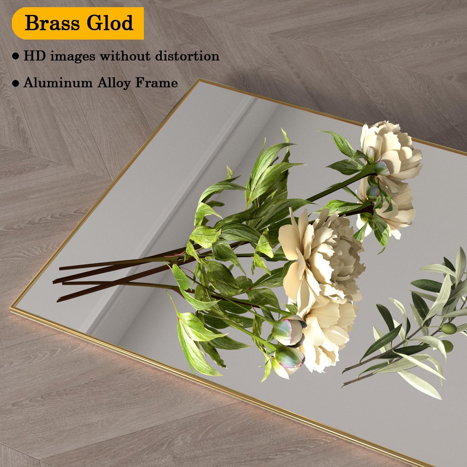 Full Length Mirror with Stand, Floor Standing Mirror 59"X16" Aluminum Alloy Wall Mirror Hanging or Leaning Against Wall, Body Mirror for Bedroom Living Room Dressing Room - Image 4