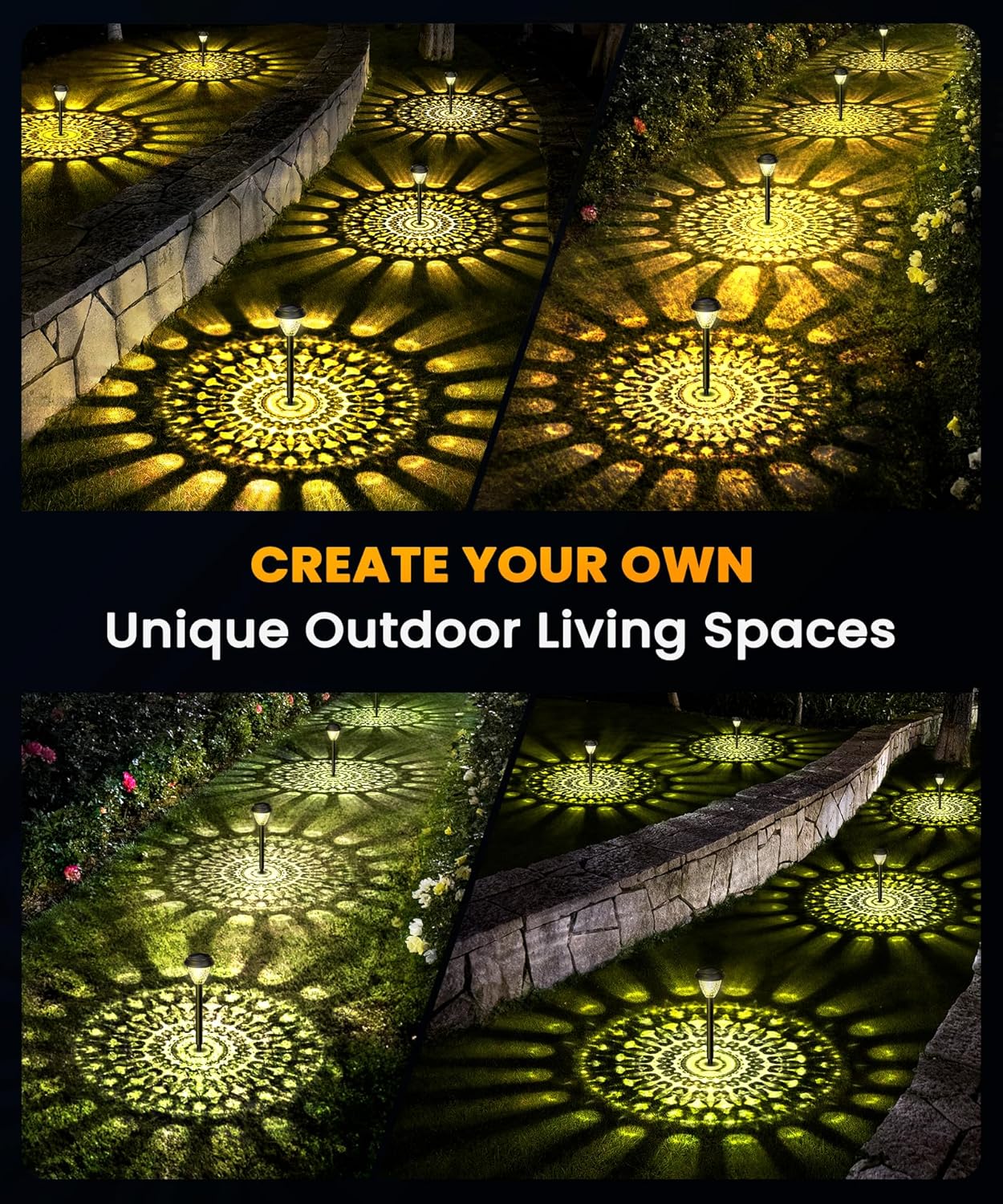 Super Bright Solar Lights for Outside, Up to 12H Solar Lights Outdoor Waterproof, 8 Pack Outdoor Lights Decorative, Garden Lights Dusk to Dawn Auto On/Off,Solar Pathway Lights for Yard,Landscape - Image 3