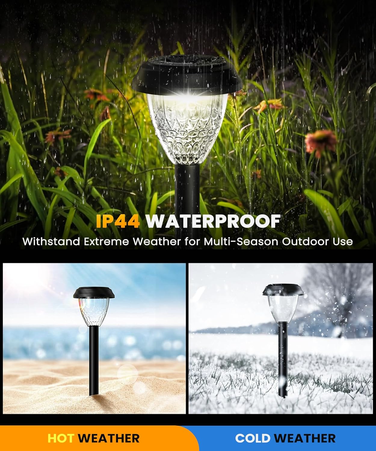 Super Bright Solar Lights for Outside, Up to 12H Solar Lights Outdoor Waterproof, 8 Pack Outdoor Lights Decorative, Garden Lights Dusk to Dawn Auto On/Off,Solar Pathway Lights for Yard,Landscape - Image 5